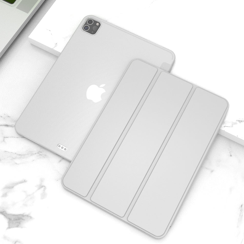 For iPad Pro 11-inch (2020) Tri-fold Stand Protective Cover Smart Wake / Sleep TPU Leather Tablet Case