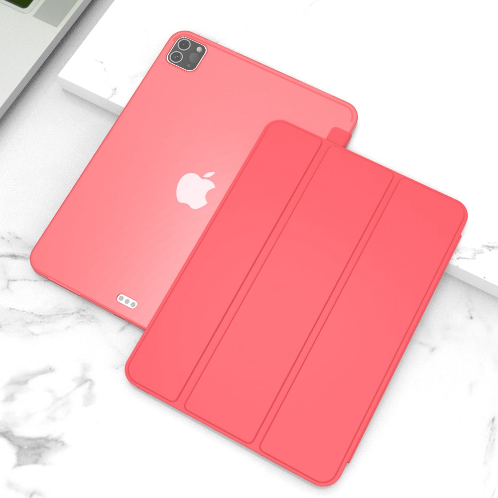For iPad Pro 11-inch (2020) Tri-fold Stand Protective Cover Smart Wake / Sleep TPU Leather Tablet Case