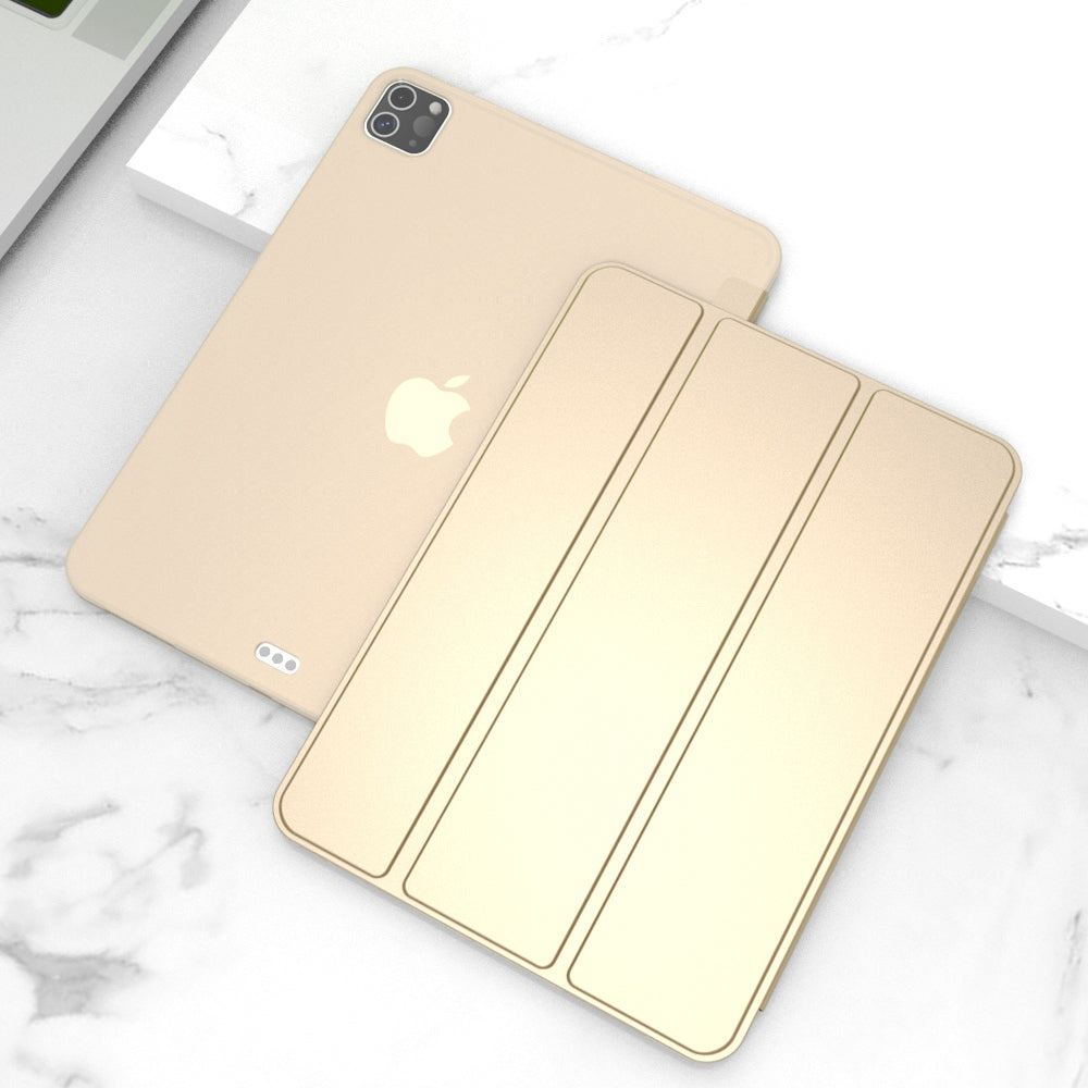 For iPad Pro 11-inch (2020) Tri-fold Stand Protective Cover Smart Wake / Sleep TPU Leather Tablet Case