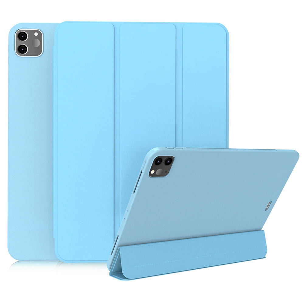 For iPad Pro 11-inch (2020) Tri-fold Stand Protective Cover Smart Wake / Sleep TPU Leather Tablet Case