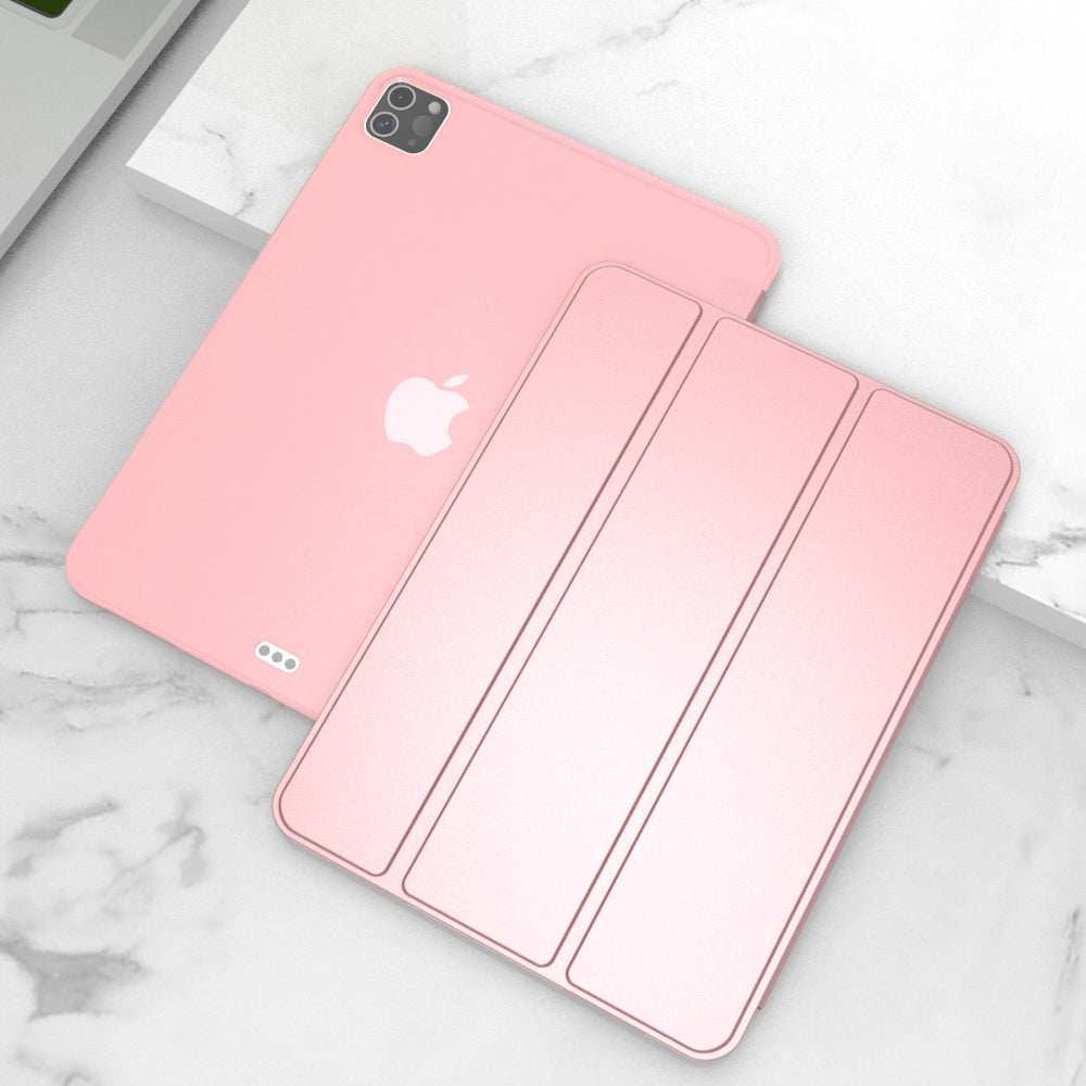 For iPad Pro 11-inch (2020) Tri-fold Stand Protective Cover Smart Wake / Sleep TPU Leather Tablet Case