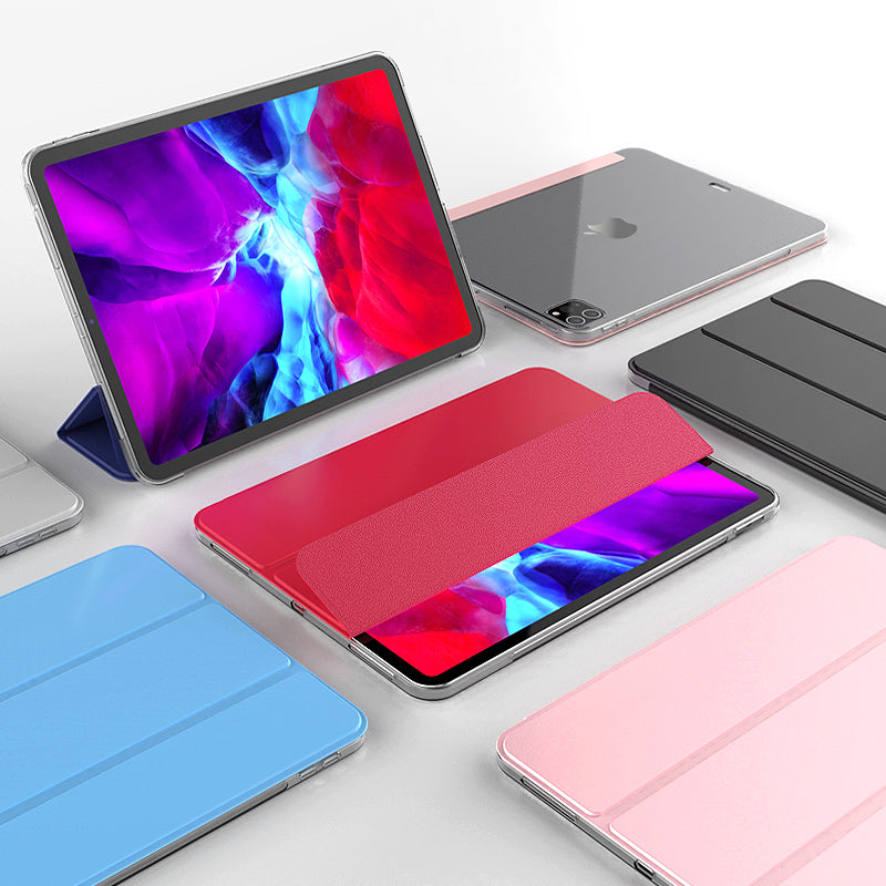 Tri-fold Stand Smart Wake/Sleep TPU Leather Tablet Cover for iPad Pro 12.9-inch (2020)