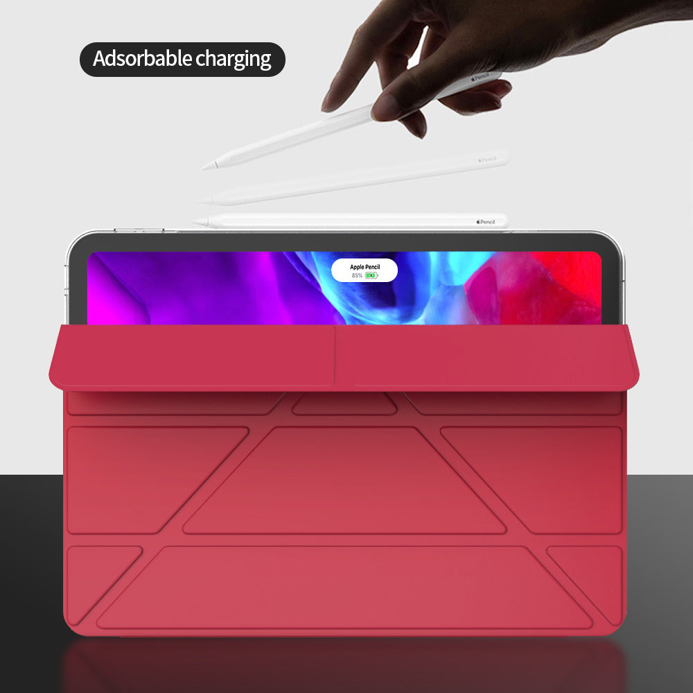 Magnetic Absorption Origami Smart TPU Leather Case Tablet Cover for iPad Pro 12.9-inch (2020)