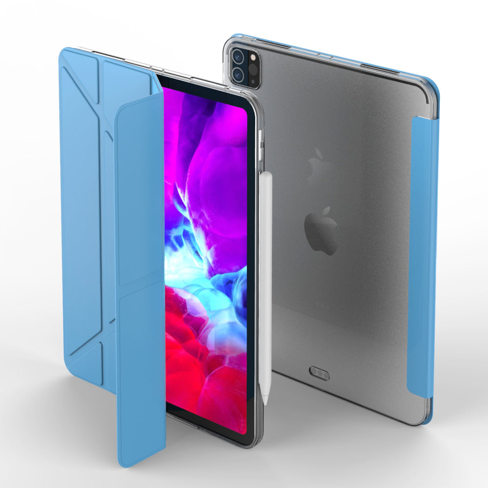 Magnetic Absorption Origami Smart TPU Leather Case Tablet Cover for iPad Pro 12.9-inch (2020)