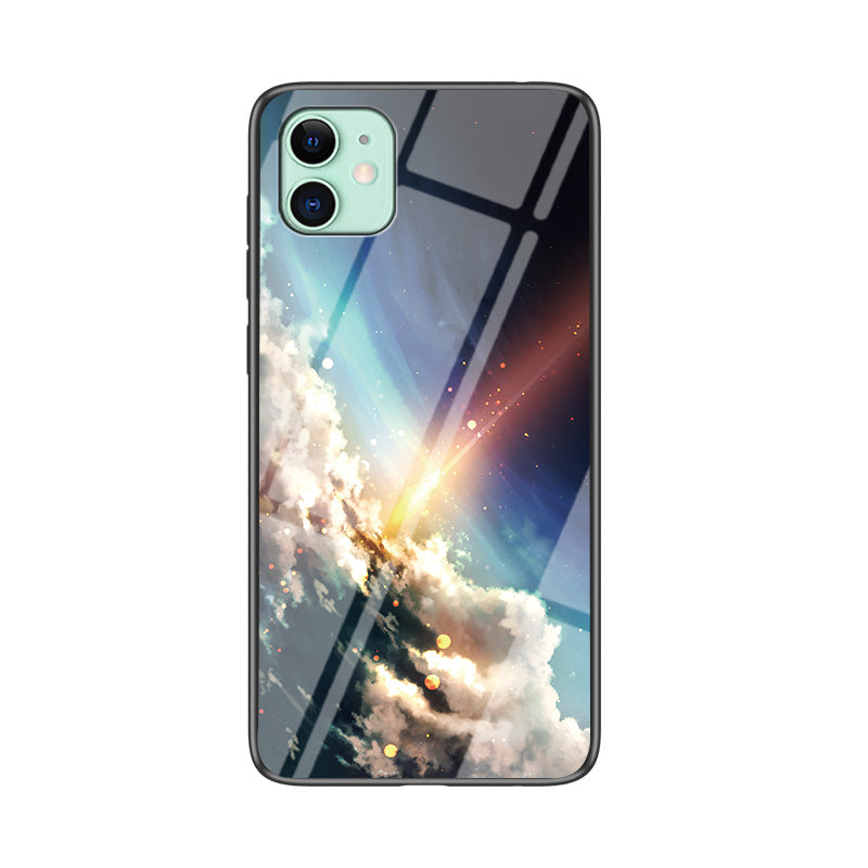 Starry Sky Tempered Glass + PC + TPU Hybrid Case for iPhone 11 6.1 inch