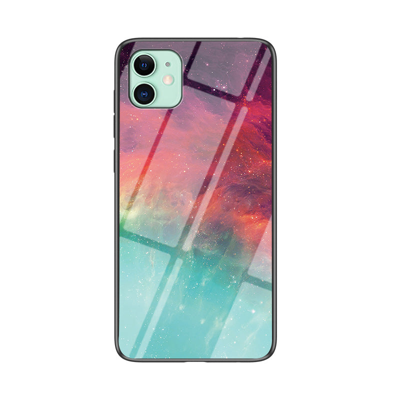 Starry Sky Tempered Glass + PC + TPU Hybrid Case for iPhone 11 6.1 inch