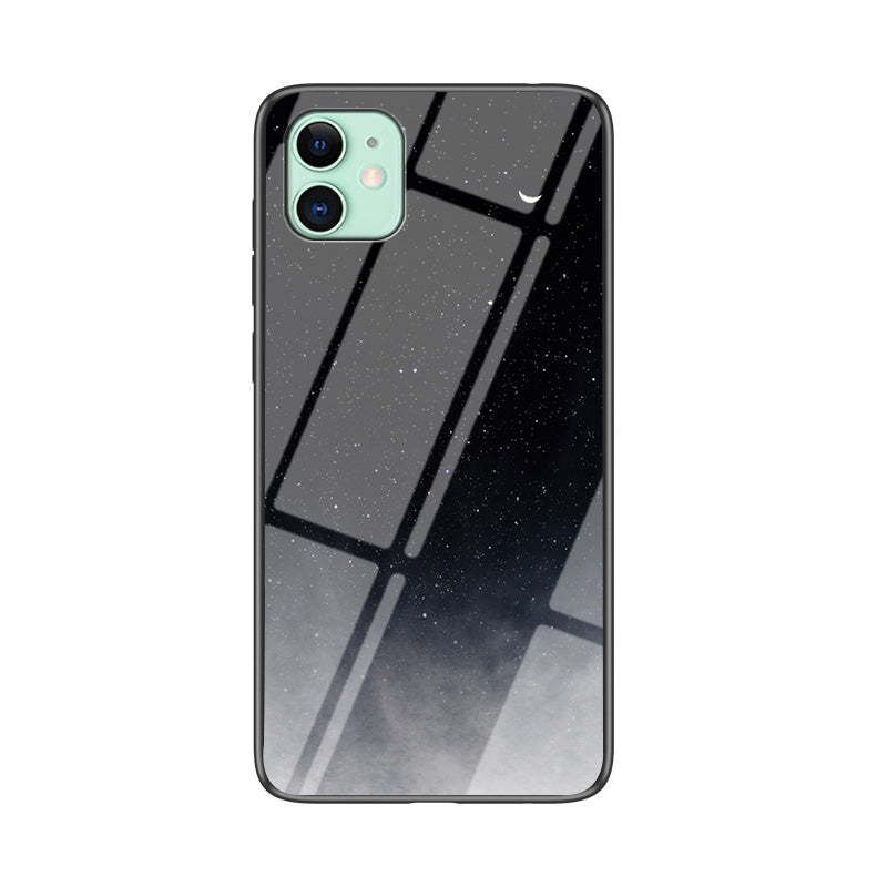 Starry Sky Tempered Glass + PC + TPU Hybrid Case for iPhone 11 6.1 inch