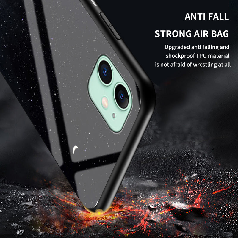 Starry Sky Tempered Glass + PC + TPU Hybrid Case for iPhone 11 6.1 inch