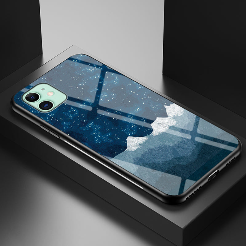 Starry Sky Tempered Glass + PC + TPU Hybrid Case for iPhone 11 6.1 inch