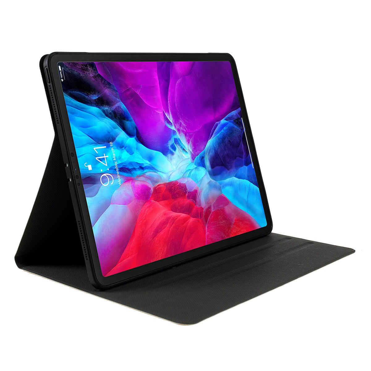 Cloth Texture PU Leather Stand Tablet Cover for iPad Pro 12.9-inch (2020) / (2018)