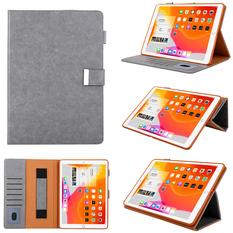 Metal Buckle Card Slots Stand Leather Smart Cover with Hand Strap for iPad Air (2020)/Air (2022)/Pro 11-inch (2021)(2020)(2018)