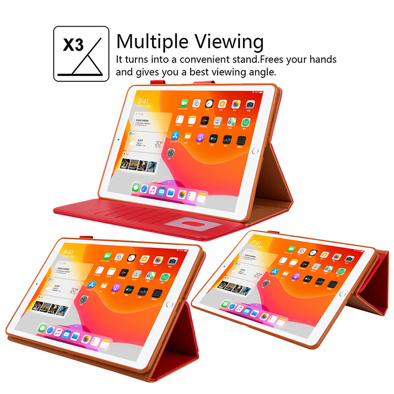 Metal Buckle Card Slots Stand Leather Smart Cover with Hand Strap for iPad Air (2020)/Air (2022)/Pro 11-inch (2021)(2020)(2018)