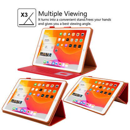 Metal Buckle Card Slots Stand Leather Smart Cover with Hand Strap for iPad Air (2020)/Air (2022)/Pro 11-inch (2021)(2020)(2018)