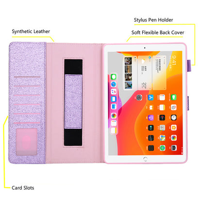 Metal Buckle Card Slots Stand Leather Smart Cover with Hand Strap for iPad Air (2020)/Air (2022)/Pro 11-inch (2021)(2020)(2018)