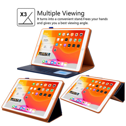 Metal Buckle Card Slots Stand Leather Smart Cover with Hand Strap for iPad Air (2020)/Air (2022)/Pro 11-inch (2021)(2020)(2018)