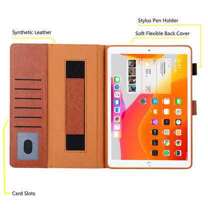Metal Buckle Card Slots Stand Leather Smart Cover with Hand Strap for iPad Air (2020)/Air (2022)/Pro 11-inch (2021)(2020)(2018)
