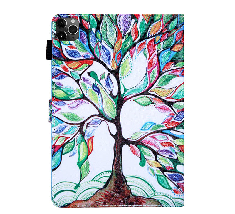 Pattern Printing Multi-angle Stand Leather Card Slot Tablet Case for iPad Air (2020)/Air (2022)/Pro 11-inch (2020)(2018)