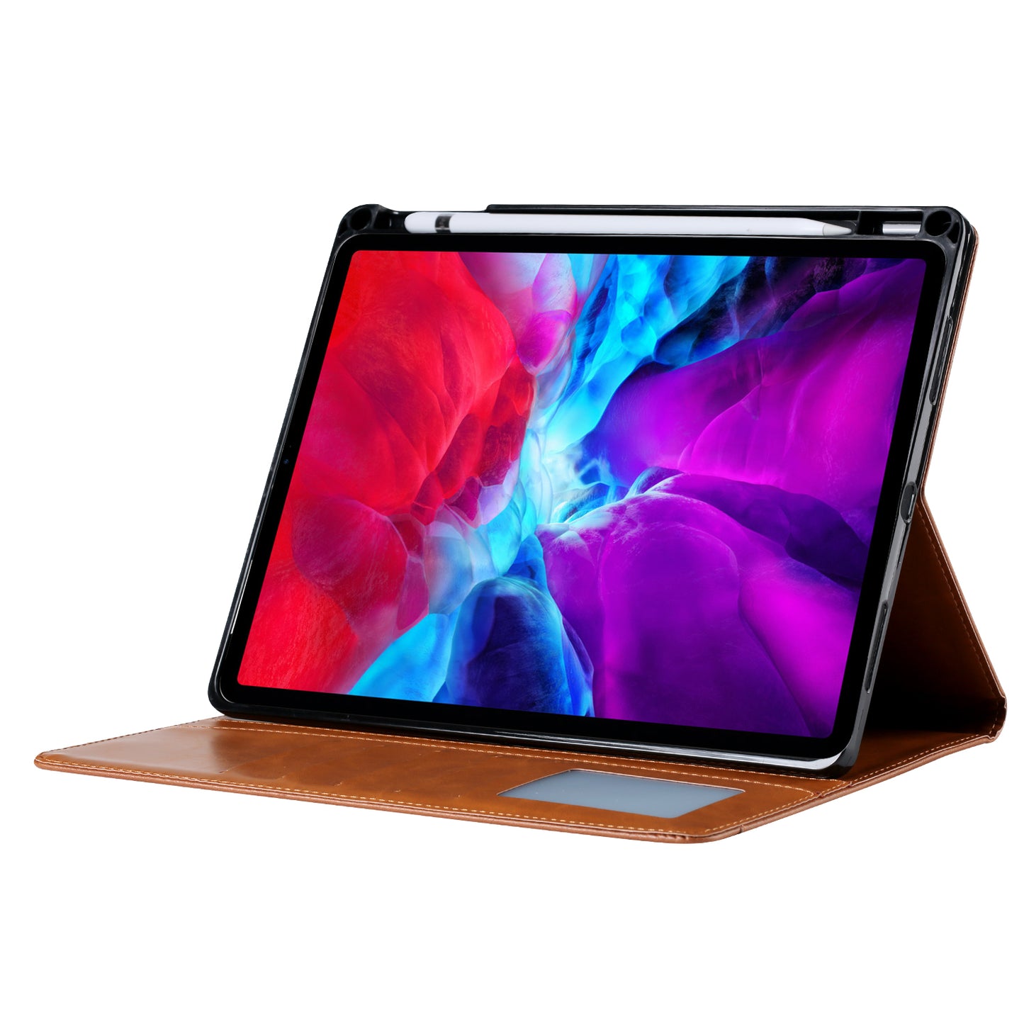 Auto-absorbed PU Leather Wallet Stand Tablet Case with Pen Slot for iPad Pro 11-inch (2020)/(2018)
