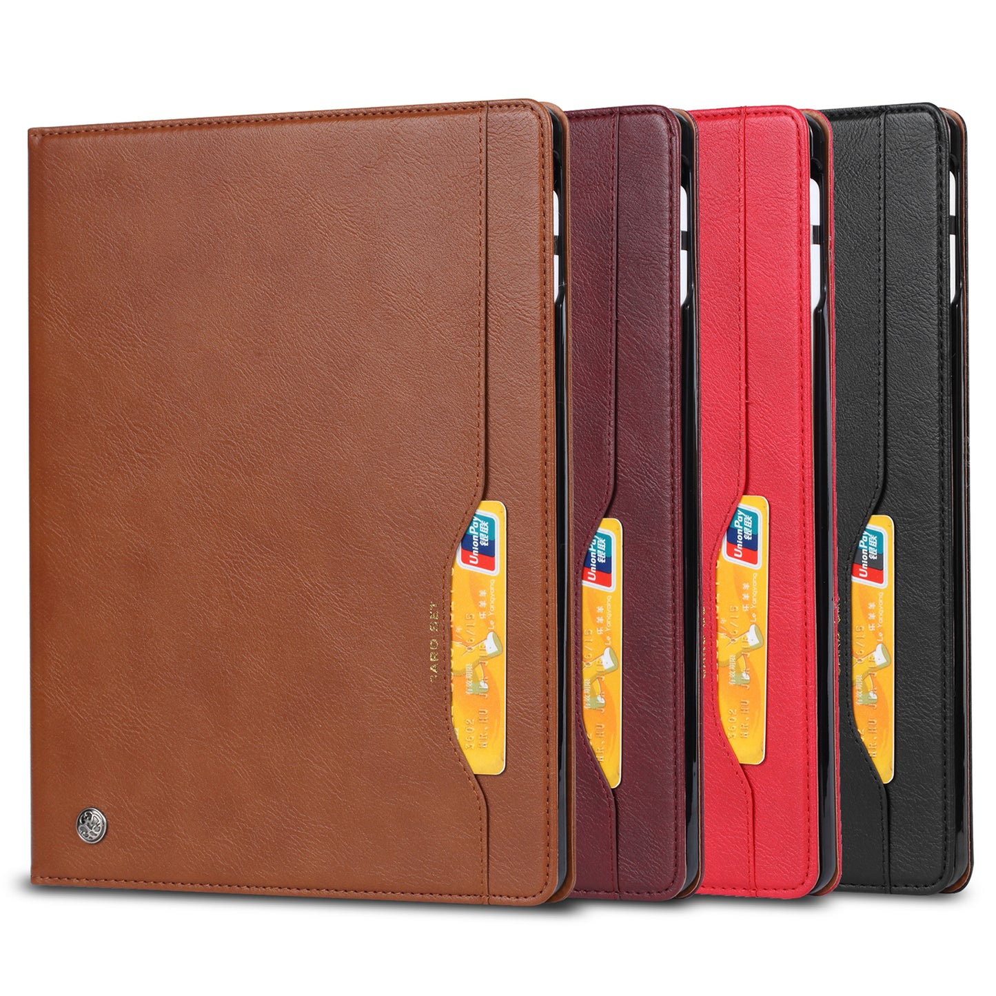 Auto-absorbed PU Leather Wallet Stand Tablet Case with Pen Slot for iPad Pro 11-inch (2020)/(2018)