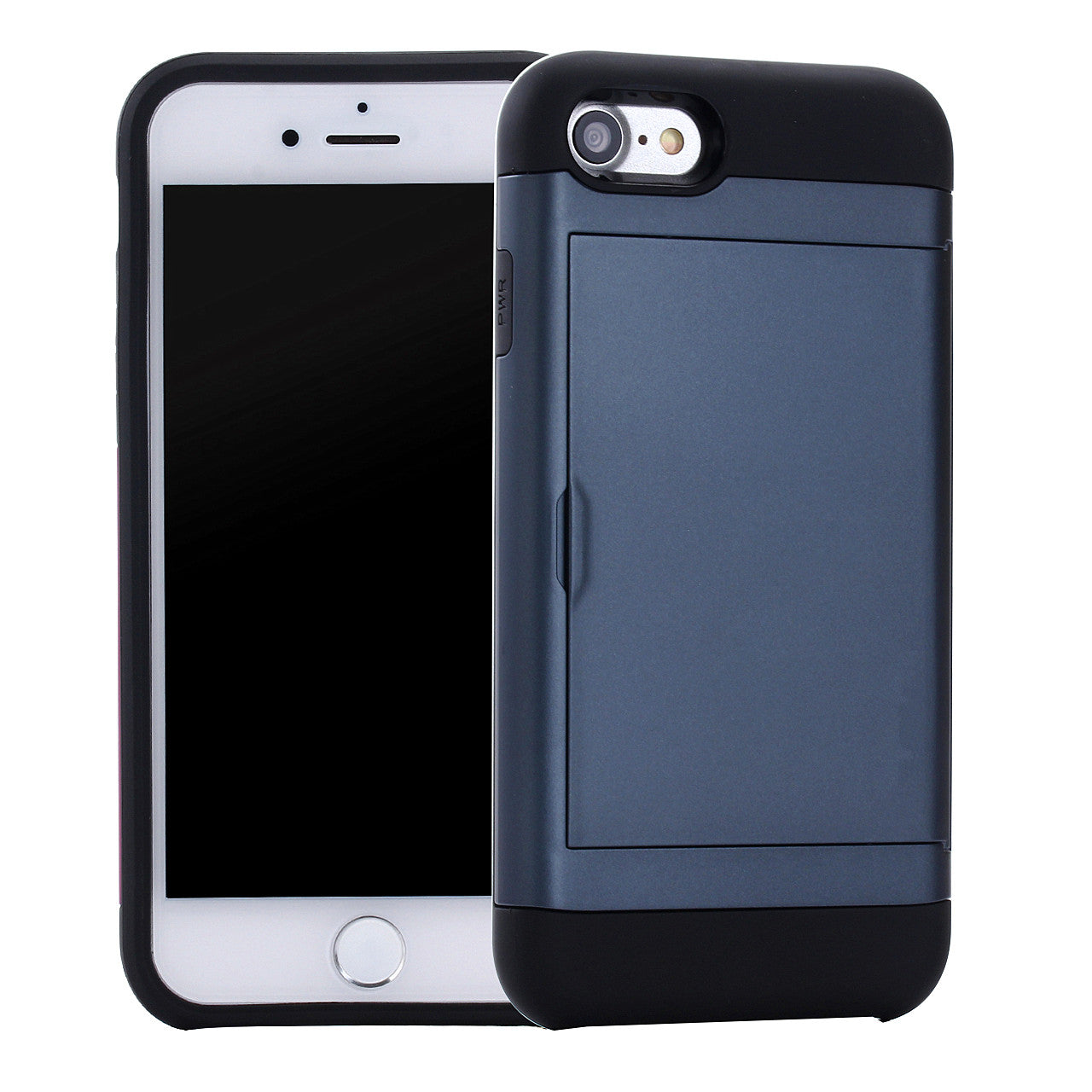 Slide Card Slot Plastic + TPU Hybrid Cover for iPhone SE (2020)/SE (2022)/7/8 4.7 inch