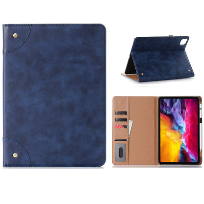 Retro Book Pattern Wallet Leather Smart Tablet Case with Stand for iPad Pro 12.9-inch (2020)