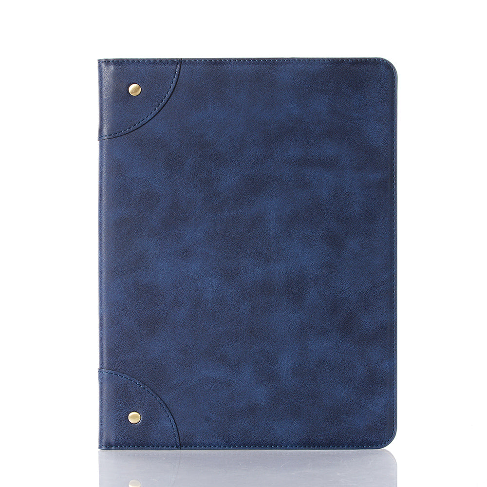 Retro Book Pattern Wallet Leather Smart Tablet Case with Stand for iPad Pro 12.9-inch (2020)