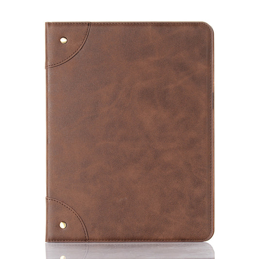 Retro Book Pattern Wallet Leather Smart Tablet Case with Stand for iPad Pro 12.9-inch (2020)