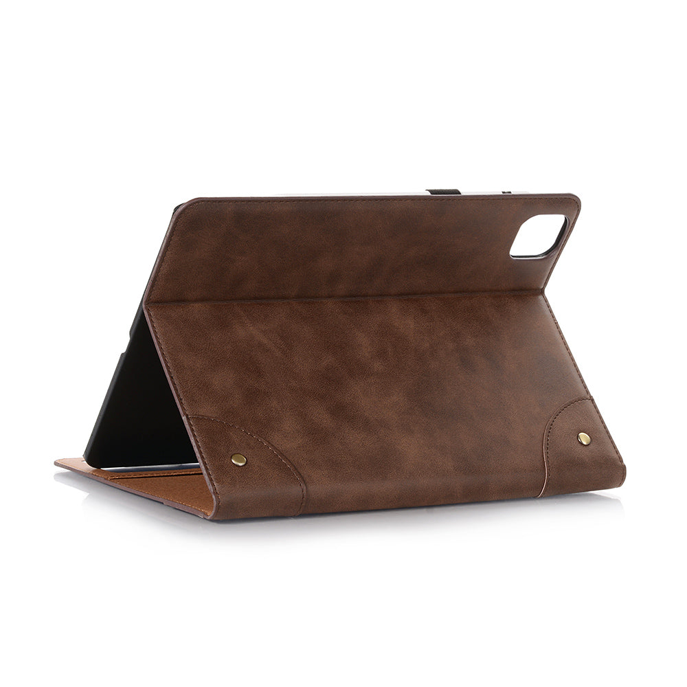 Retro Book Pattern Wallet Leather Smart Tablet Case with Stand for iPad Pro 12.9-inch (2020)
