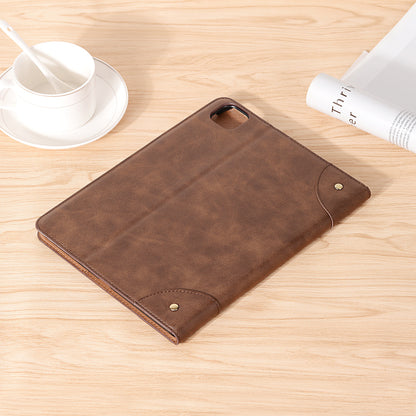 Retro Book Pattern Wallet Leather Smart Tablet Case with Stand for iPad Pro 12.9-inch (2020)