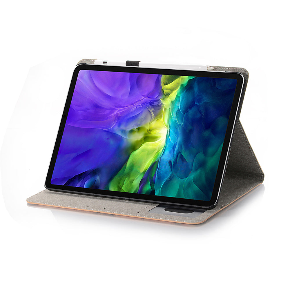 Map Pattern Auto Wake/Sleep Leather Wallet Tablet Shell for iPad Pro 12.9-inch (2020)/(2018)