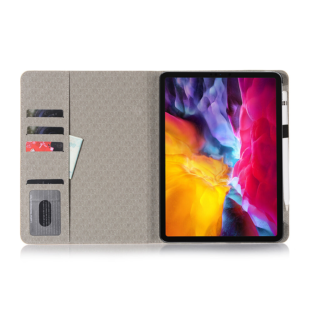 Map Pattern Auto Wake/Sleep Leather Wallet Tablet Shell for iPad Pro 12.9-inch (2020)/(2018)