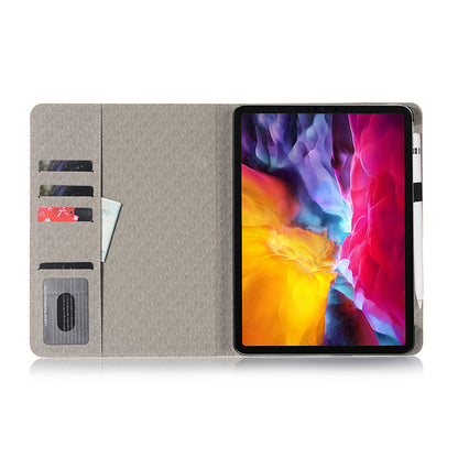 Map Pattern Auto Wake/Sleep Leather Wallet Tablet Shell for iPad Pro 12.9-inch (2020)/(2018)