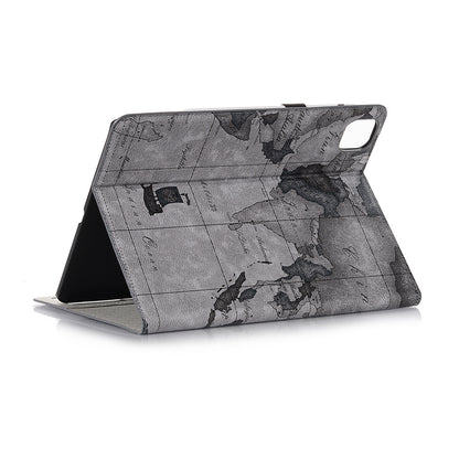 Map Pattern Auto Wake/Sleep Leather Wallet Tablet Shell for iPad Pro 12.9-inch (2020)/(2018)