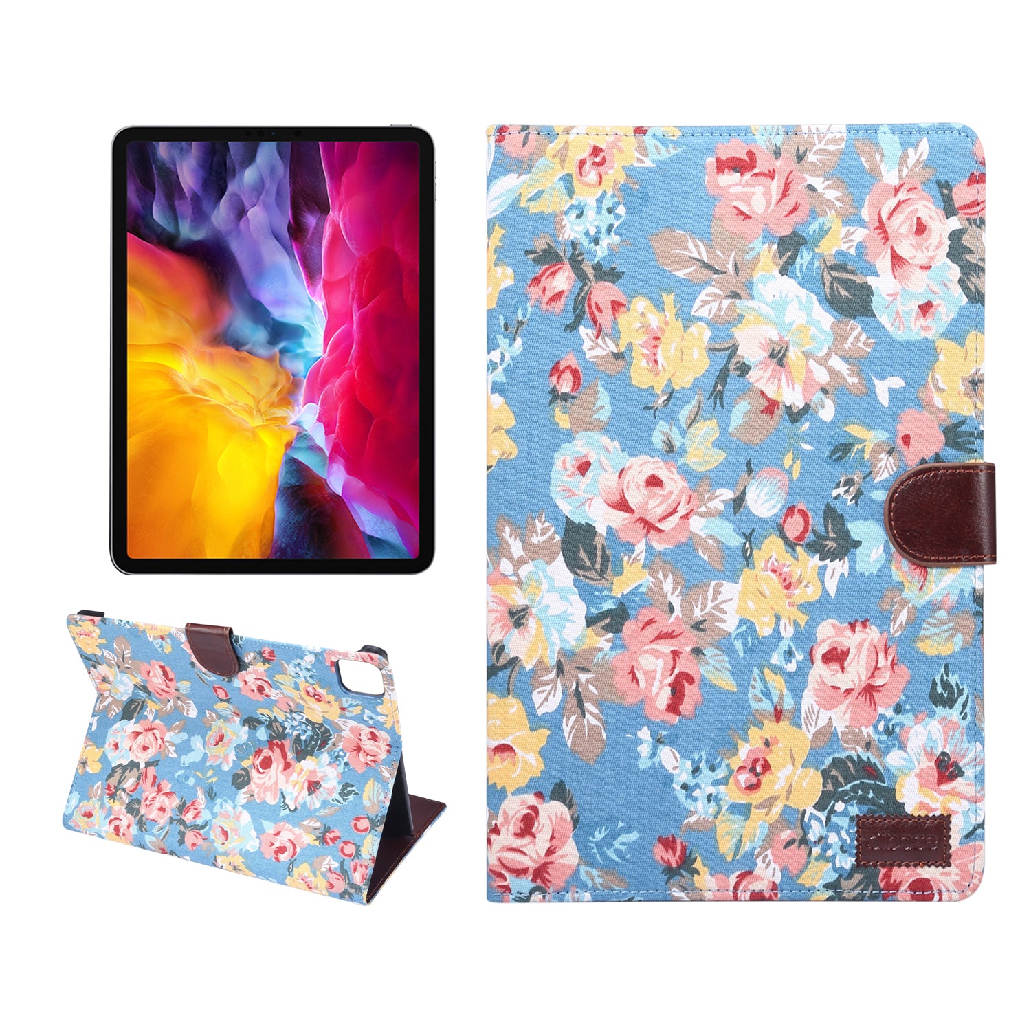 Flower Cloth Skin PU Leather Case for iPad Pro 11-inch (2020) (2018)