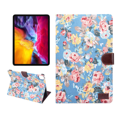 Flower Cloth Skin PU Leather Case for iPad Pro 11-inch (2020) (2018)
