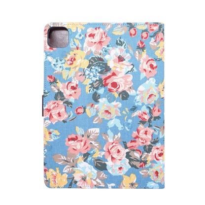 Flower Cloth Skin PU Leather Case for iPad Pro 11-inch (2020) (2018)