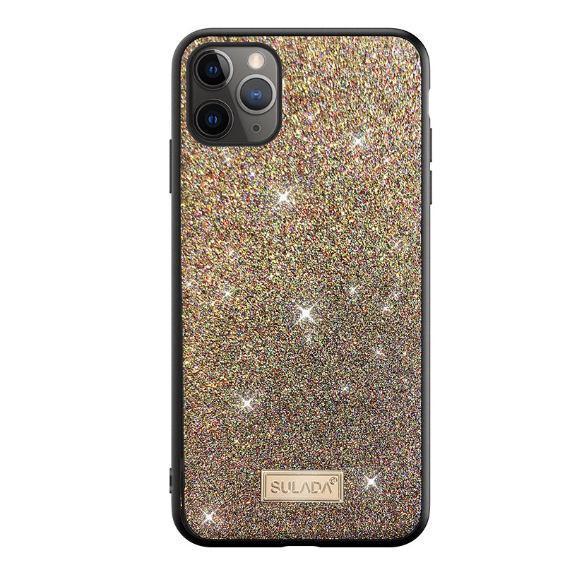 SULADA Dazzling Glittery Surface Leather Coated TPU Case for iPhone 11 Pro 5.8 inch