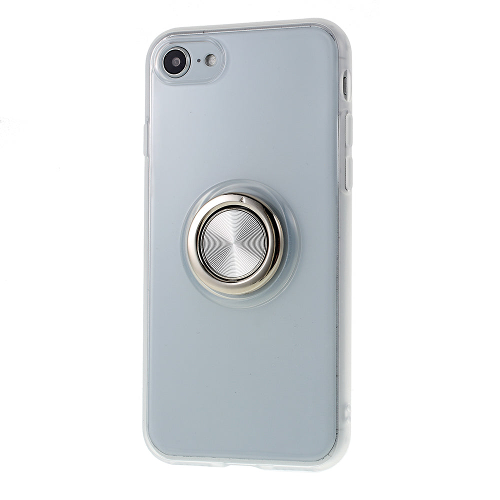 Rotary Metal Finger Ring Kickstand Cover TPU Phone Case for iPhone SE (2020) / SE (2022) / 7 / 8 4.7 inch
