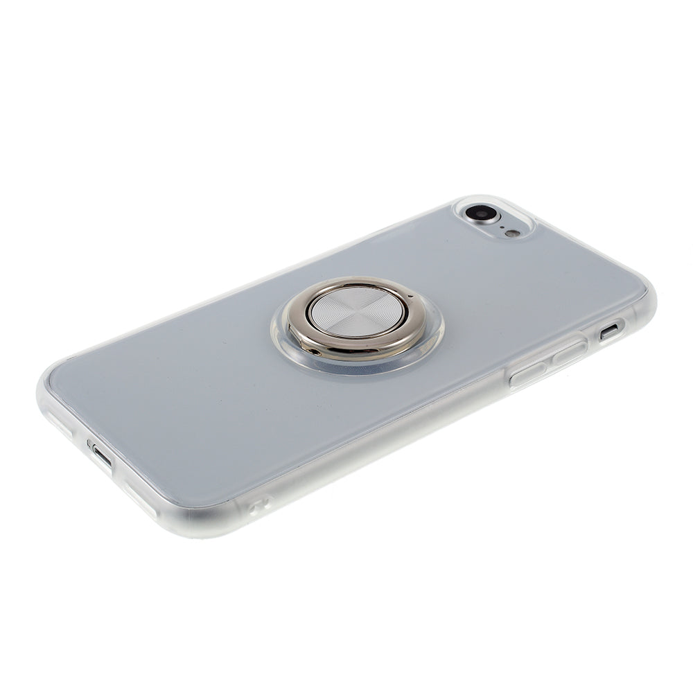 Rotary Metal Finger Ring Kickstand Cover TPU Phone Case for iPhone SE (2020) / SE (2022) / 7 / 8 4.7 inch