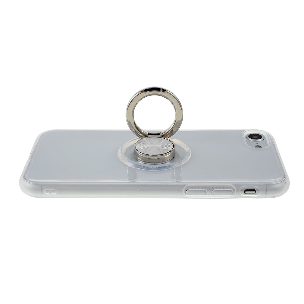Rotary Metal Finger Ring Kickstand Cover TPU Phone Case for iPhone SE (2020) / SE (2022) / 7 / 8 4.7 inch