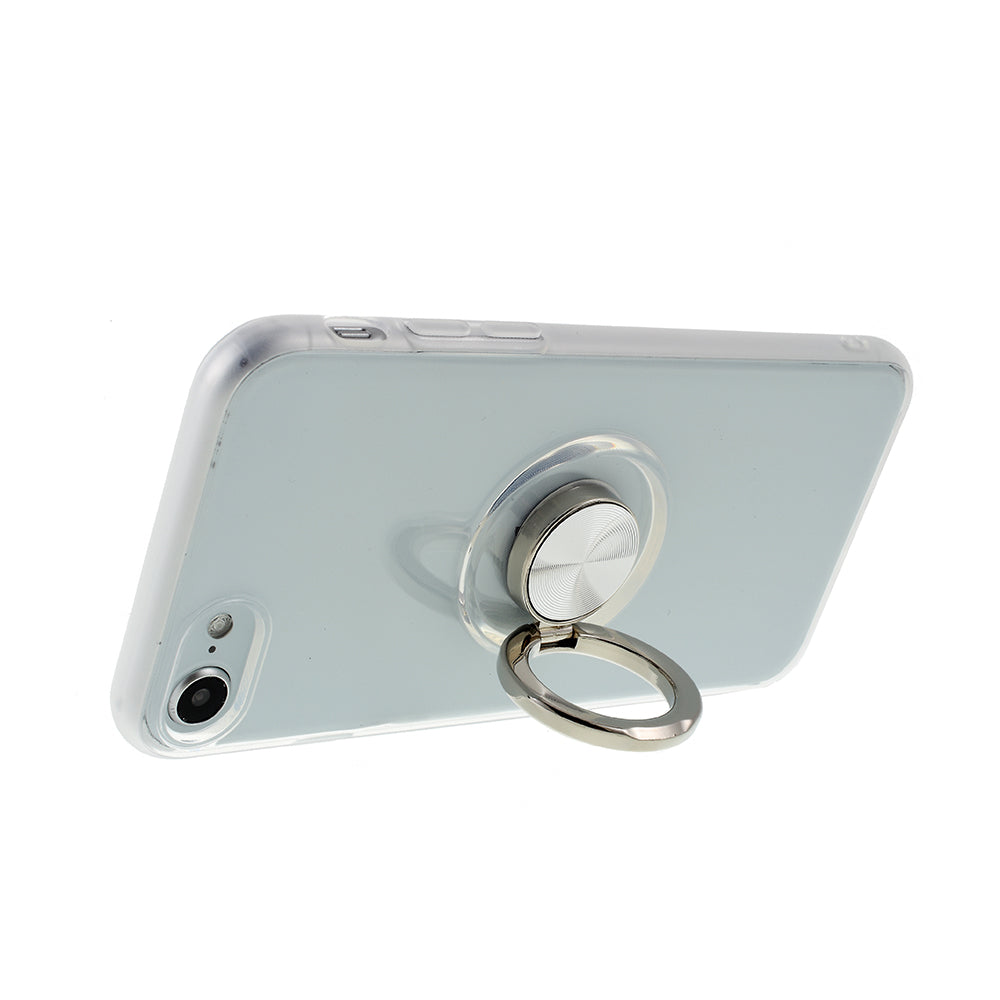 Rotary Metal Finger Ring Kickstand Cover TPU Phone Case for iPhone SE (2020) / SE (2022) / 7 / 8 4.7 inch