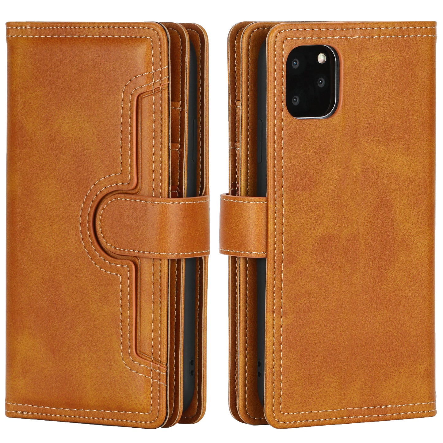 Multiple Card Slots Split Leather Phone Cover Case for iPhone 11 Pro 5.8-inch