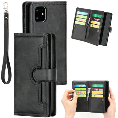 Multiple Card Slots Split Leather Phone Cover Case for iPhone 11 6.1-inch