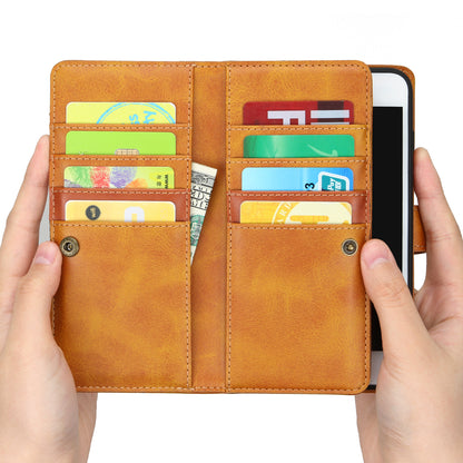 Shockproof Split Leather Phone Cover Cellphone Protection Case With Multiple Card Slots for iPhone 8 / 7 / SE (2022)/SE (2020)