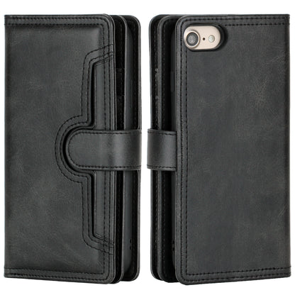 Shockproof Split Leather Phone Cover Cellphone Protection Case With Multiple Card Slots for iPhone 8 / 7 / SE (2022)/SE (2020)
