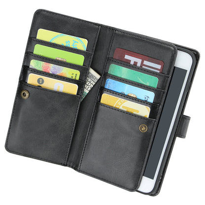 Shockproof Split Leather Phone Cover Cellphone Protection Case With Multiple Card Slots for iPhone 8 / 7 / SE (2022)/SE (2020)