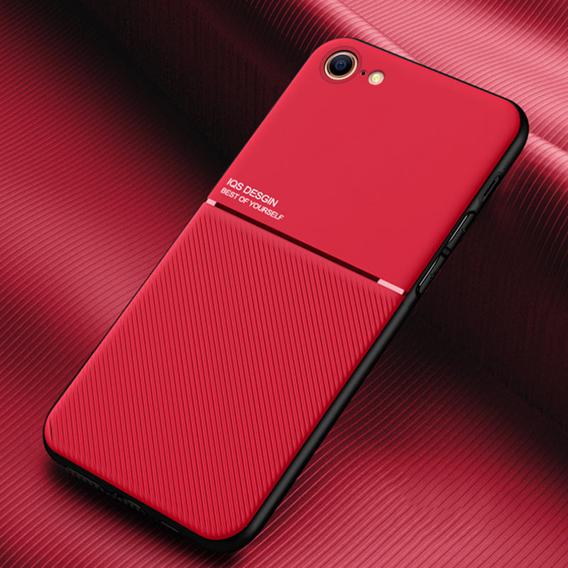 Minimalist Business Style Leather Coated TPU Phone Shell for iPhone 7/8/SE (2020)/SE (2022)