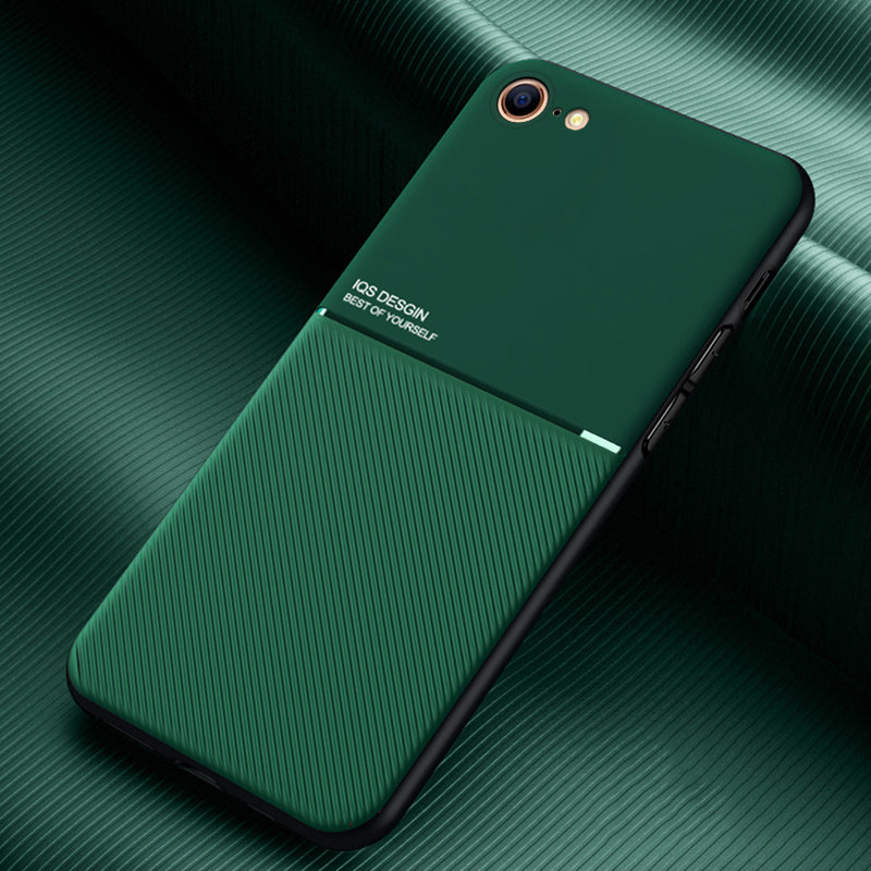 Minimalist Business Style Leather Coated TPU Phone Shell for iPhone 7/8/SE (2020)/SE (2022)