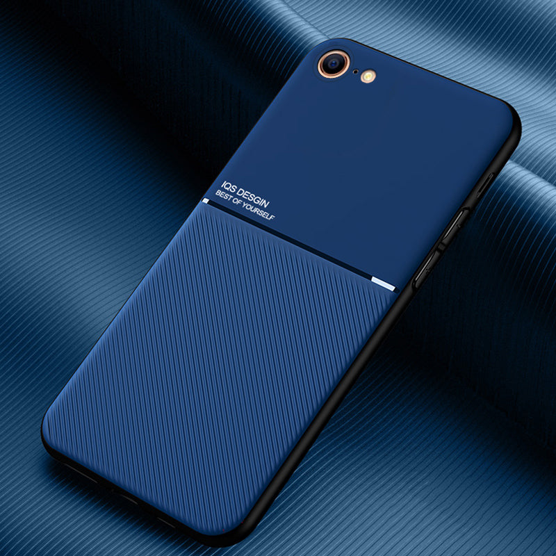 Minimalist Business Style Leather Coated TPU Phone Shell for iPhone 7/8/SE (2020)/SE (2022)
