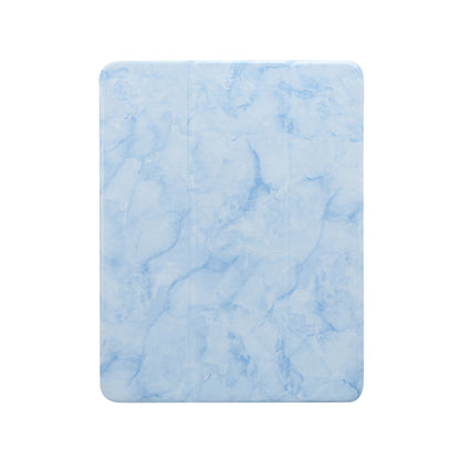 Marble Pattern Tri-fold Stand Smart Leather Case with Pen Slot for iPad Pro 11-inch (2020)/(2018)